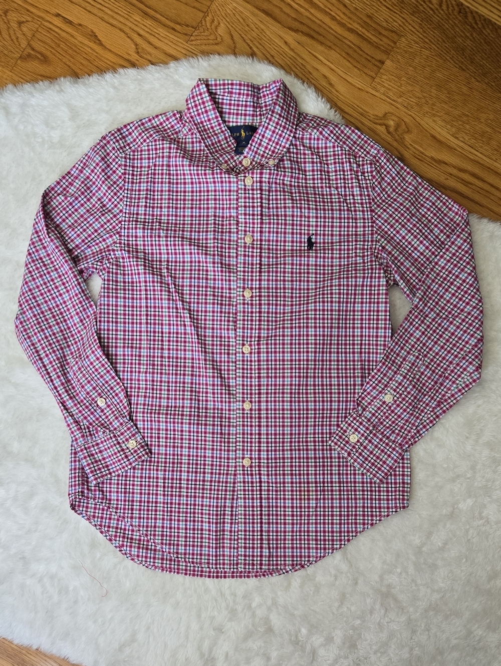 Ralph Lauren Plaid Button Down Shirt, Boys Medium